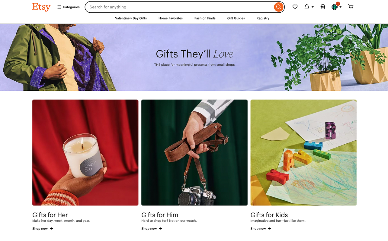 Etsy Launches New Gift Mode